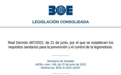 [+PACK] Nuevo Real Decreto 487/2022 para la prevención y el control de la legionelosis